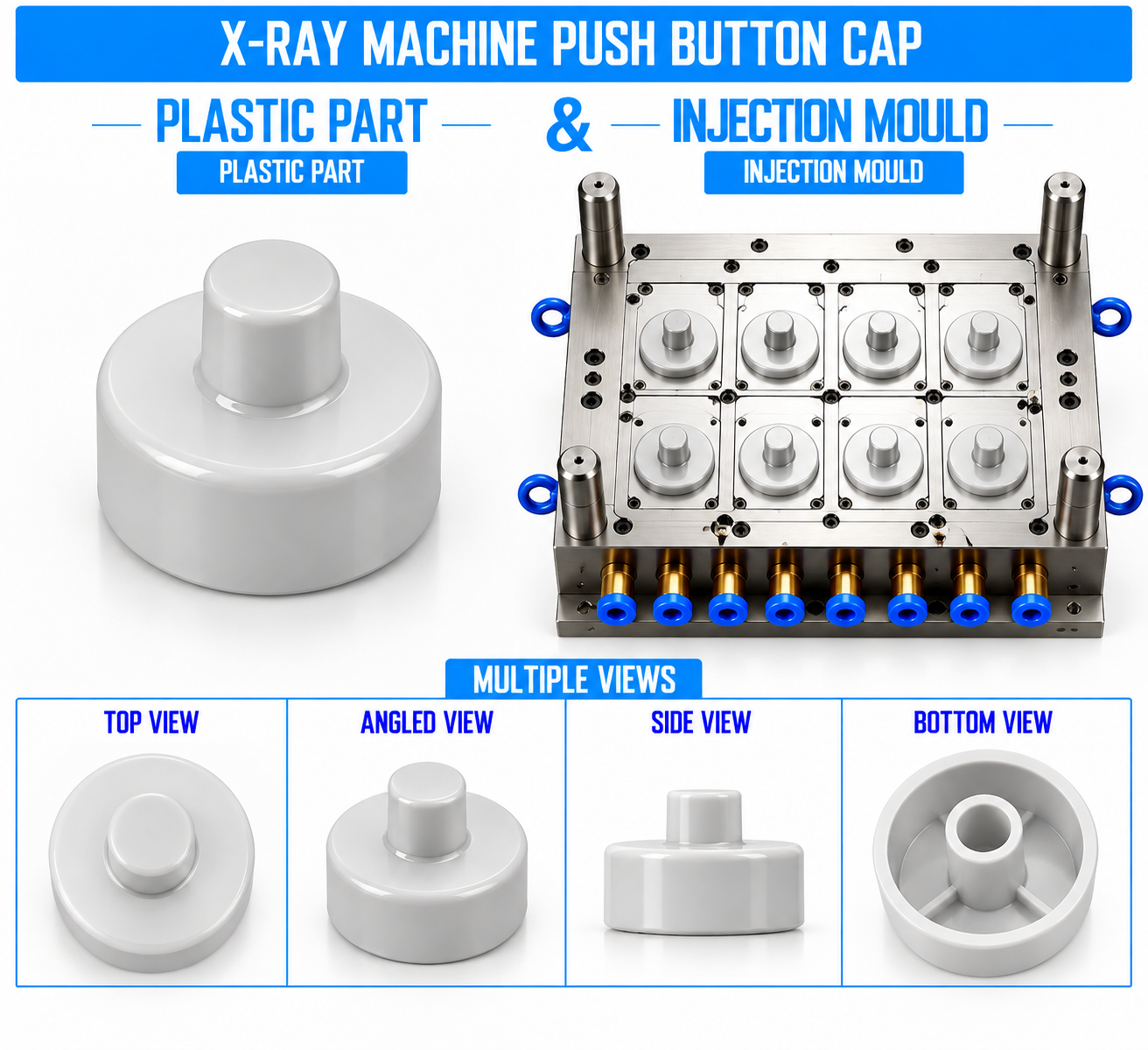 X-Ray Machine Plastic Push Button Cap Mould and Moulding Service